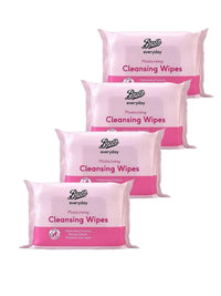 Boots - Boots Everyday Moisturising Cleansing Wipes | Moisturising Formula | 25 Plastic Free Wipes per Pack [4 PACK]