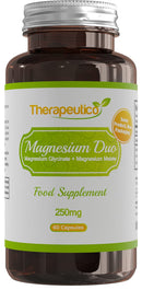 Therapeutico Magnesium Glycinate & Magnesium Malate Blend | High Strength | 250mg | 60 Veg Capsules | Premium Quality | Made in UK | Vegan | Magnesium Duo
