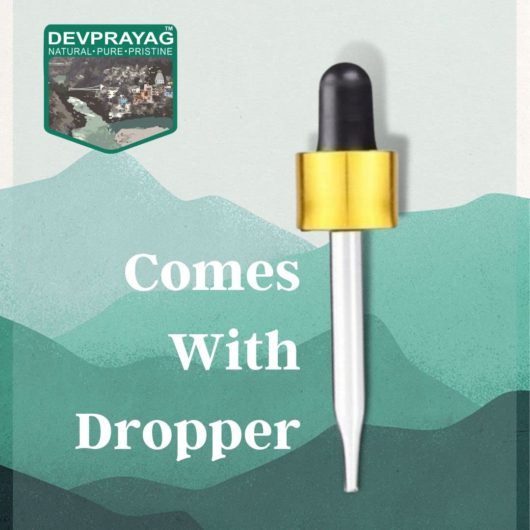 DEVPRAYAG Devprayag Pure Brahmi Oil (Bacopa monnieri) with Glass Dropper Natural Therapeutic Grade 100ml (3.38 oz)