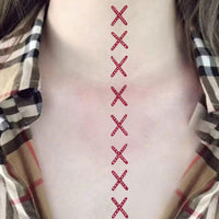Nirbffo Temporary Tattoo Ribbon Bow Tie Leg Waterproof Arm Hand Temporary Tattoo Stickers Last Long 5Sheets