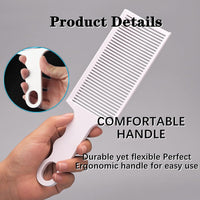 FZGLHQQ 2 PCS Fade Combs Professional Hair Cutting Combs Barber Combs Clipper Combs Anti-Static Heat Resistant Blending Flat Top Comb Clipper for Men Salon Hair Styling Tools (White)