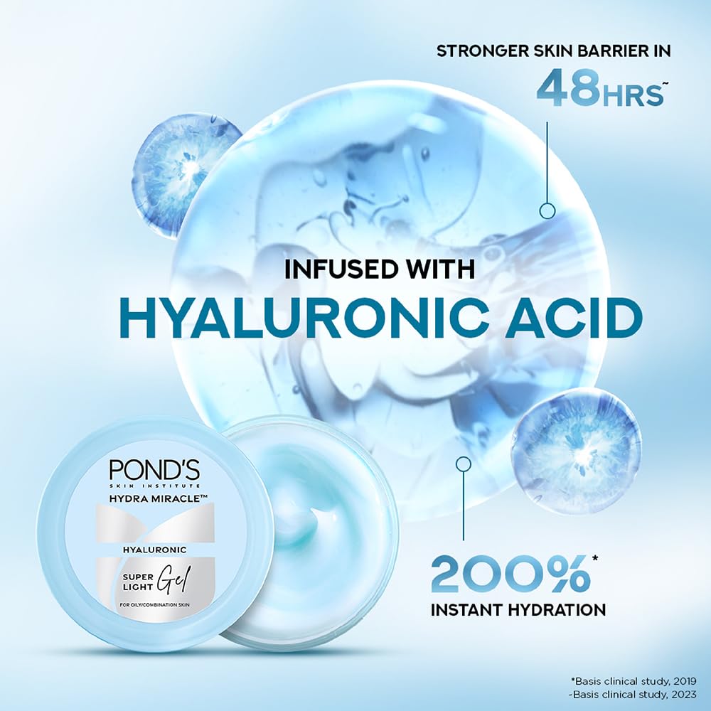 Pond's Super Light Gel Oil Free Moisturiser with Hyaluronic Acid + Vitamin E, 200 ml By Sell n Ship