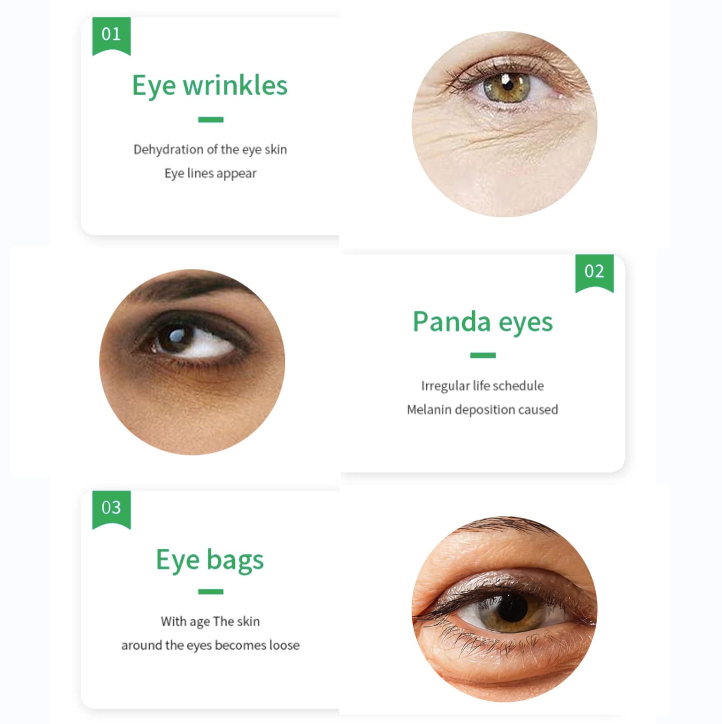 Deth Oneth Seaweed Under Eye Patches,Collagen Hydration Eye Mask for Improving Eye Puffiness, Dark Circles, Removing Eye Bags, Reducing Wrinkles, Eye Treatment Mask（3 piece）