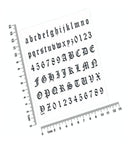 ZEALMAX 4 Sheets Gothic Number and Letter Tattoo Stickers, Small Removable Fake Tattoos DIY Name Freely Combined