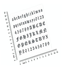 ZEALMAX 4 Sheets Gothic Number and Letter Tattoo Stickers, Small Removable Fake Tattoos DIY Name Freely Combined