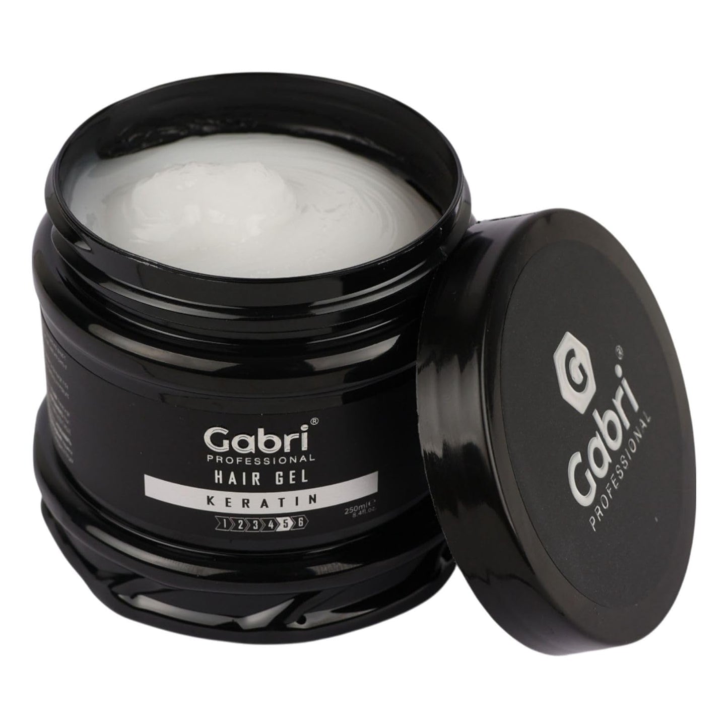G Gabri Gabri Professional Hair Gel Series 250 ml - Strong Hold Hair Styling Gels - High Gloss, Anti-Frizz Effect, Edge Control - For All Hair Types (250 g (1 Pack), Keratin)