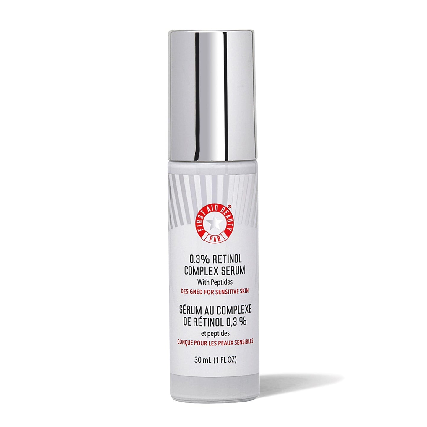 FIRST AID BEAUTY First Aid Beauty 0.3% Retinol Complex Serum with Peptides – Improves Look of Lines and Wrinkles with Less Irritation Than Traditional Retinol – 30 mL