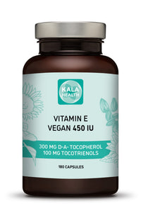 Kala Health Vitamin E 450 IU 400mg Tocopherol + Tocotrienol Vitamin E Vegan - Alpha Tocopherol + All 4 Tocotrienols – Alpha Tocotrienol + Beta Tocotrienol + Delta Tocotrienol and Gamma Tocotrienol