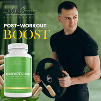 Lily Green Supplements Lily Green D Aspartic Acid Capsules | 2000mg Per Serving High Strength Pure DAA | Supplement for Men | No Artificial Fillers | 90 Vegan Capsules | Made in UK