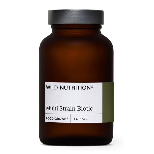 Wild Nutrition WILD NUTRITION Food-Grown® Multi Strain Biotic | Probiotics for Gut Health with 30 Billion Live Bacteria, and 8 Key Strains Including Lactobacillus, Acidophilus, Bifidobacterium & More | 30 Capsules