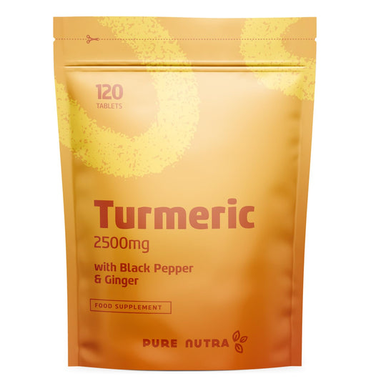 Turmeric 2500mg with Ginger and Black Pepper from Pure Nutra Brand 120 Tablets x 1|4 Months Supply