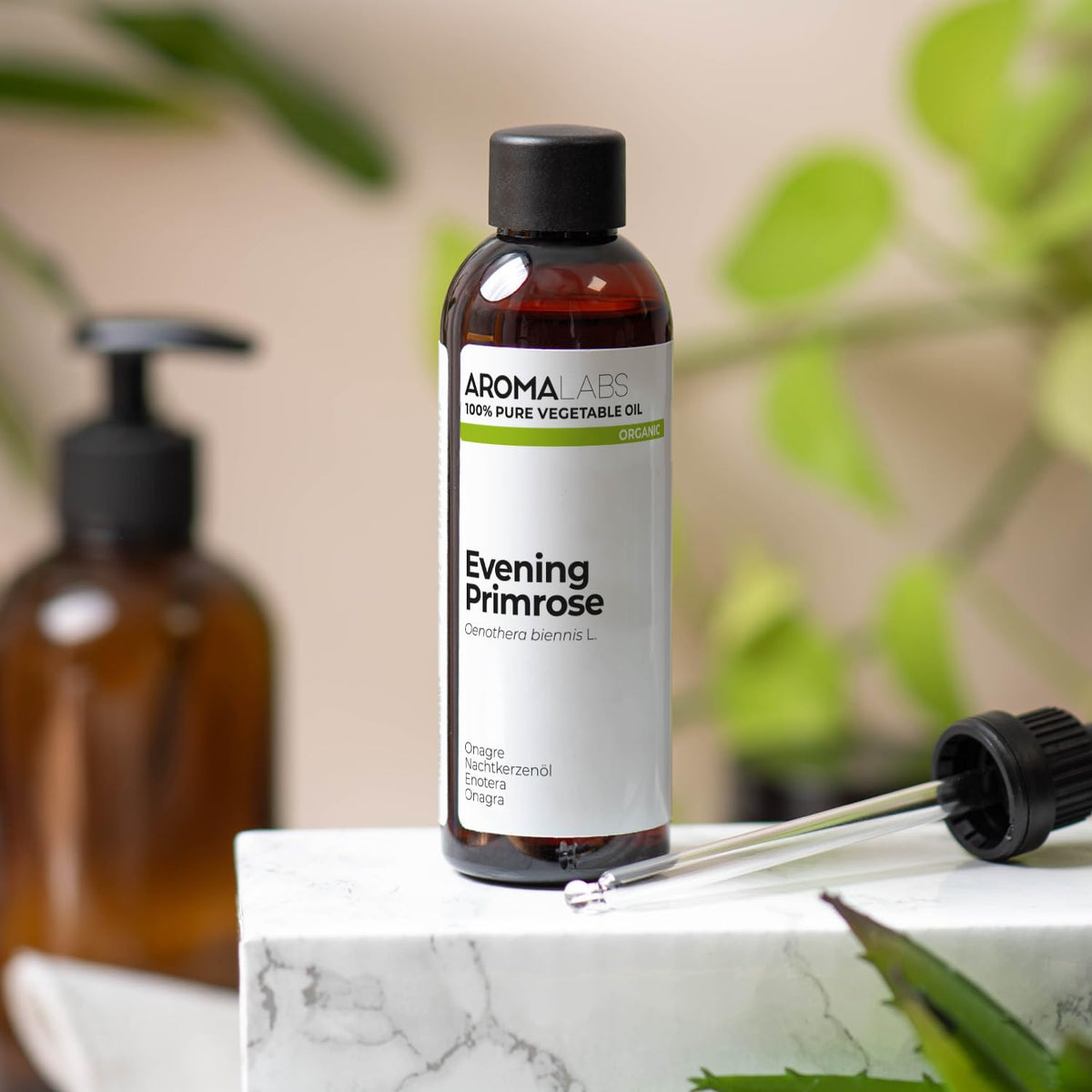 Aroma Labs ORGANIC - EVENING PRIMROSE Oil - 100mL - 100% Pure, Natural, Cold Pressed And AB Certified - AROMA LABS (French Brand)