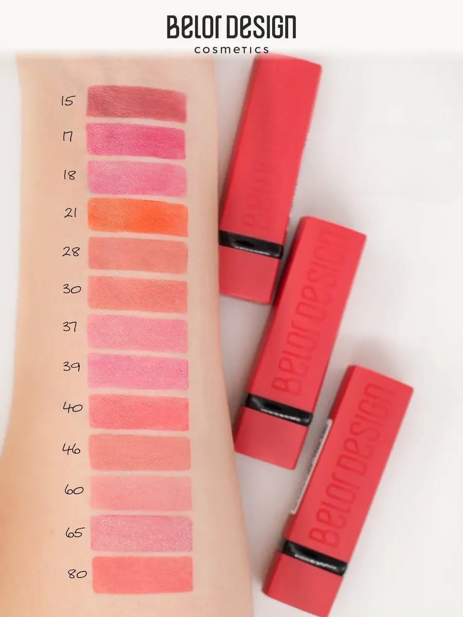 Belor Design BelorDesign Party New Lipstick – Satin & Pearl Finish | 4.3 g Moisturizing Belarusian Lipstick with Avocado & Cocoa Butter | Wide Shade Range (tone 131 smoky rose, one size)