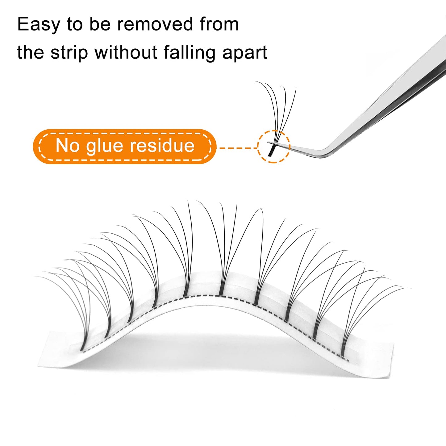 QUEWEL Pre Made Fan Eyelash Extensions 4D 0.10 C Curl MIX9-16mm Long Stem Premade Fans Volume Eyelash Extensions Pre Made Russian Volume Eye Lashes Long lasting Pre Fanned Russian Lashes (4D 0.10C MIX9-16mm)