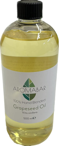 Aromabar Grapeseed Oil 500ml Carrier Massage Oil with Pump Dispenser Vitis vinifera