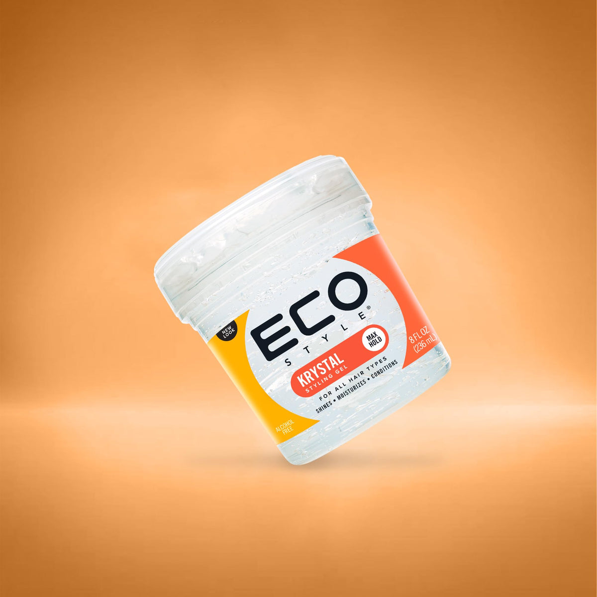 Eco Style Krystal Eco Styler Hair Gel, Hydrate & Style, Alcohol-Free, Clear 473 ml (Pack of 1)