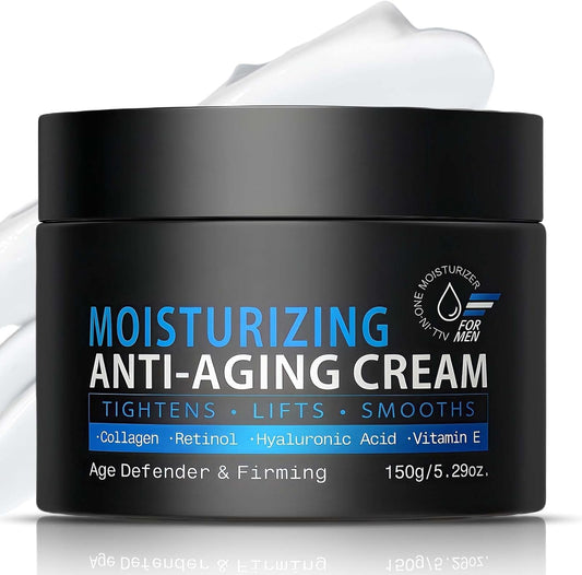 BloomBelle Men's Skin Tightening Face Cream - Anti Aging Moisturizer to Reduce Fine Lines & Wrinkles