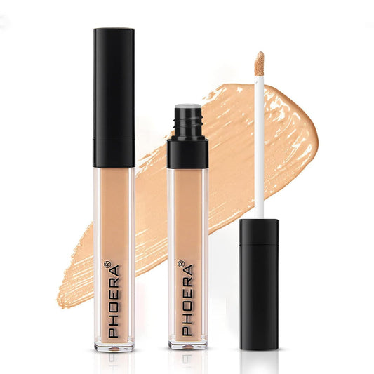 Anglicolor PHOERA Full Coverage Liquid Concealer 1 Count, Moisturizer HD High Definition Foundation, 24HR for Dark Circles (103#BEIGE)