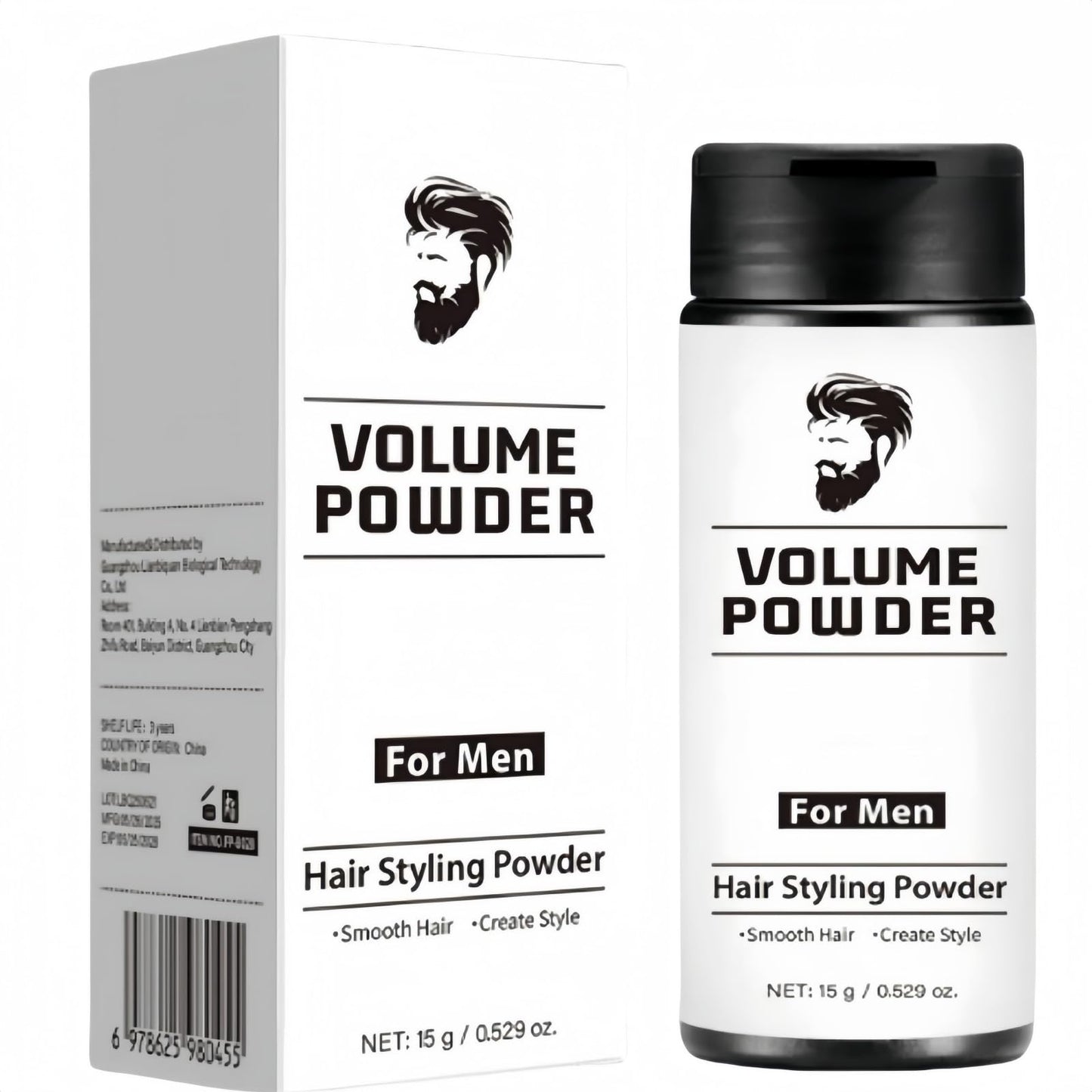 QinZiEn Hair Styling Powder for Men,Volume Powder for Men,Volumising Styling Powder,Natural Look Mens Styling Powd/er,Mens Hai/r Products,Fluffy Ha/ir Po/wder,Texturizer for Natural H/air15g