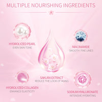 Skin Care Sets & Kits, Cherry Blossom Skincare Set Skin Care for Teenage Girls, Pamper Sets for Women Skincare Sets with Face Cream,Face Serum,Lip Mask,Sleep Mask,Eye Mask,Mud Mask