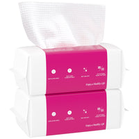 EYTEYL Disposable Face Towel 120 Count, Cotton Tissue Dry Face Wipes Skin Clean, Unscented and Ultra Soft Disposable Face Towelette for Washing Face, Makeup Removing (EF Pattern)
