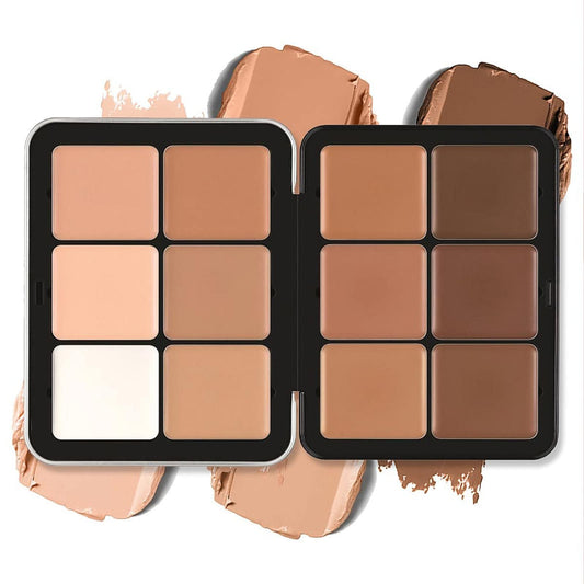 BSMKCL Professional Color Correcting Concealer Cream,12 Color Concealer Foundation Palette,Long-Wearing Full Coverage Makeup and Corrector for Under Eye Dark Circles,Acne & Blemishes,Reduces Redness