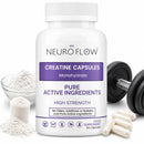 Neuro Flow creatine monohydrate Capsules | creatine Capsules for Strength and Performance Support | Pure creatine | Vegan creatine | 60 Capsules Made in UK