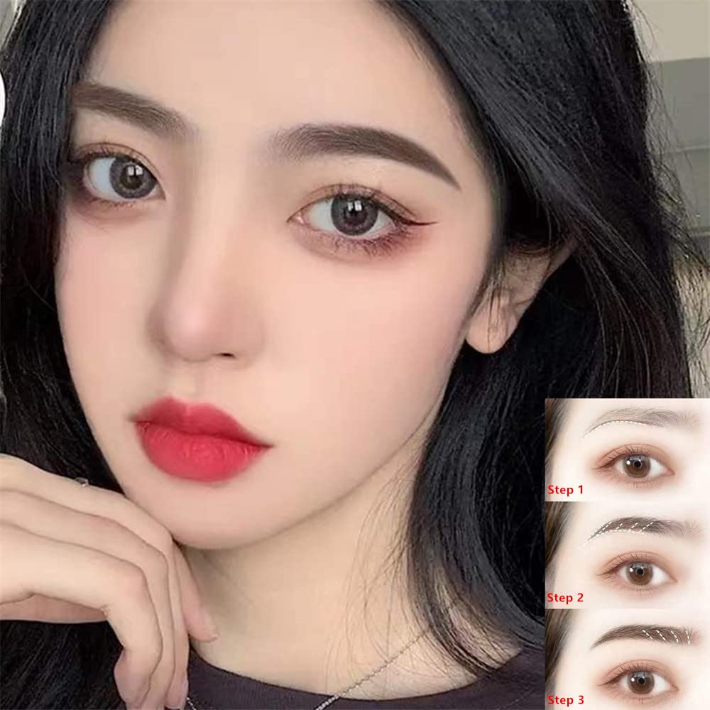 Go Ho 12 PCS Black Eyebrow Eyeliner Pencil Set, Waterproof Eyebrow Pencil,Long-lasting Sweat-proof Eyeliner Makeup Brow Tint Pen（Black）