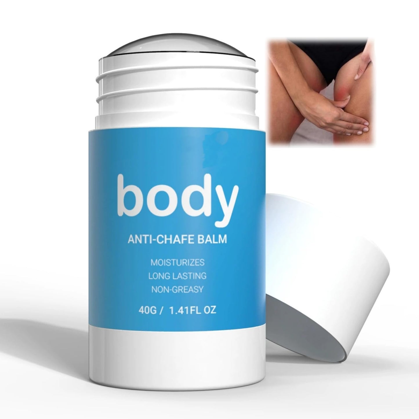 LaluluTek Sweat & Water-Proof Anti-Chafe Stick for Active Lifestyles. Prevent Thigh Rashes & Sports Chafing with Long-Lasting Protection. Anti-Friction Cream for Dryness & Comfort