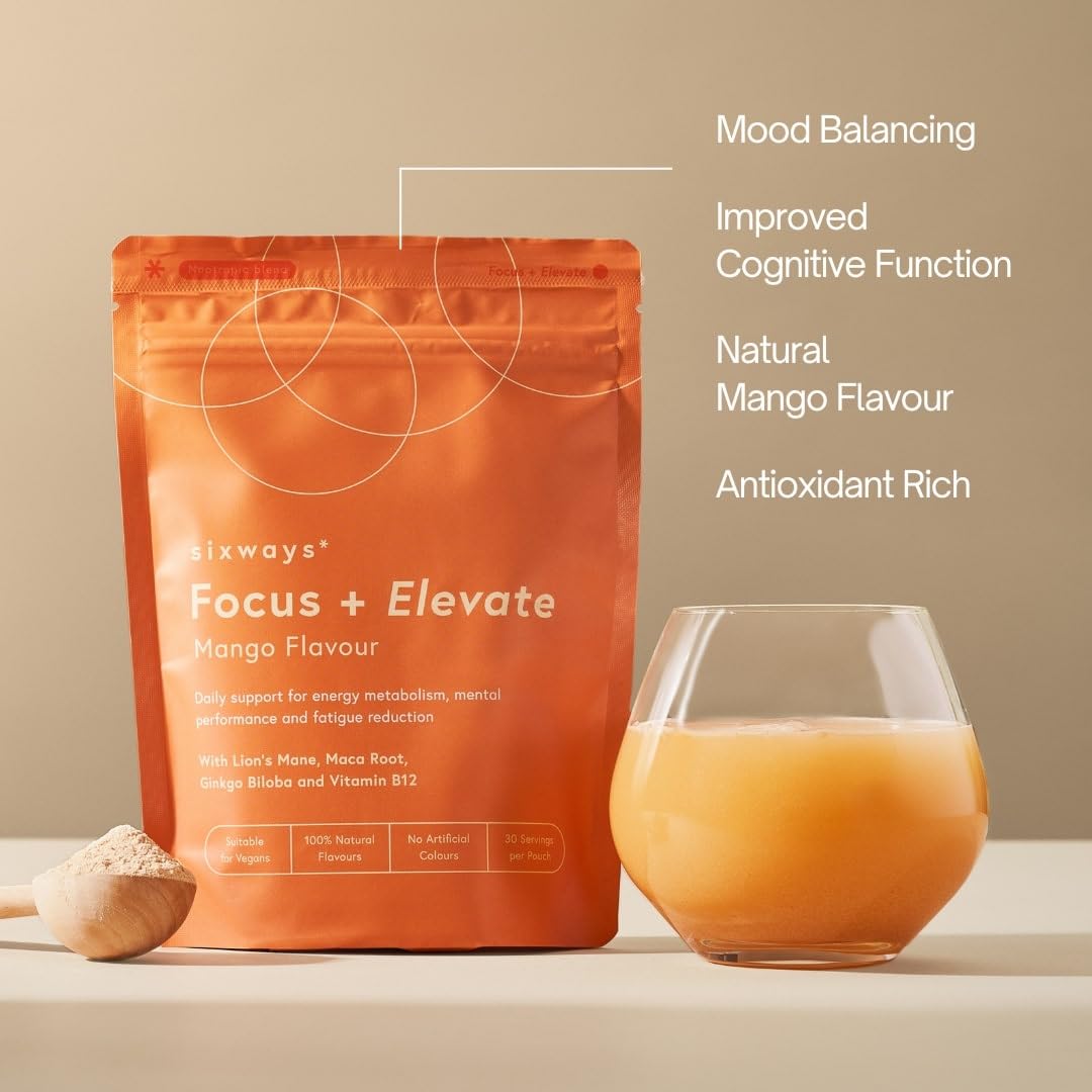 Sixways Ashwagandha + Reishi Cacao Drink, Natural Sleep, Hormone and Anxiety Aid, Gluten Free and Vegan, with Magnesium Glycinate and Lemon Balm, 30 Servings (150g)