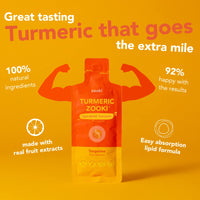 Zooki® Liquid Turmeric | Turmeric Shots Contains 750mg Full Spectrum Curcumin Per 15ml Sachet (Tangerine Flavour, 14 Servings)