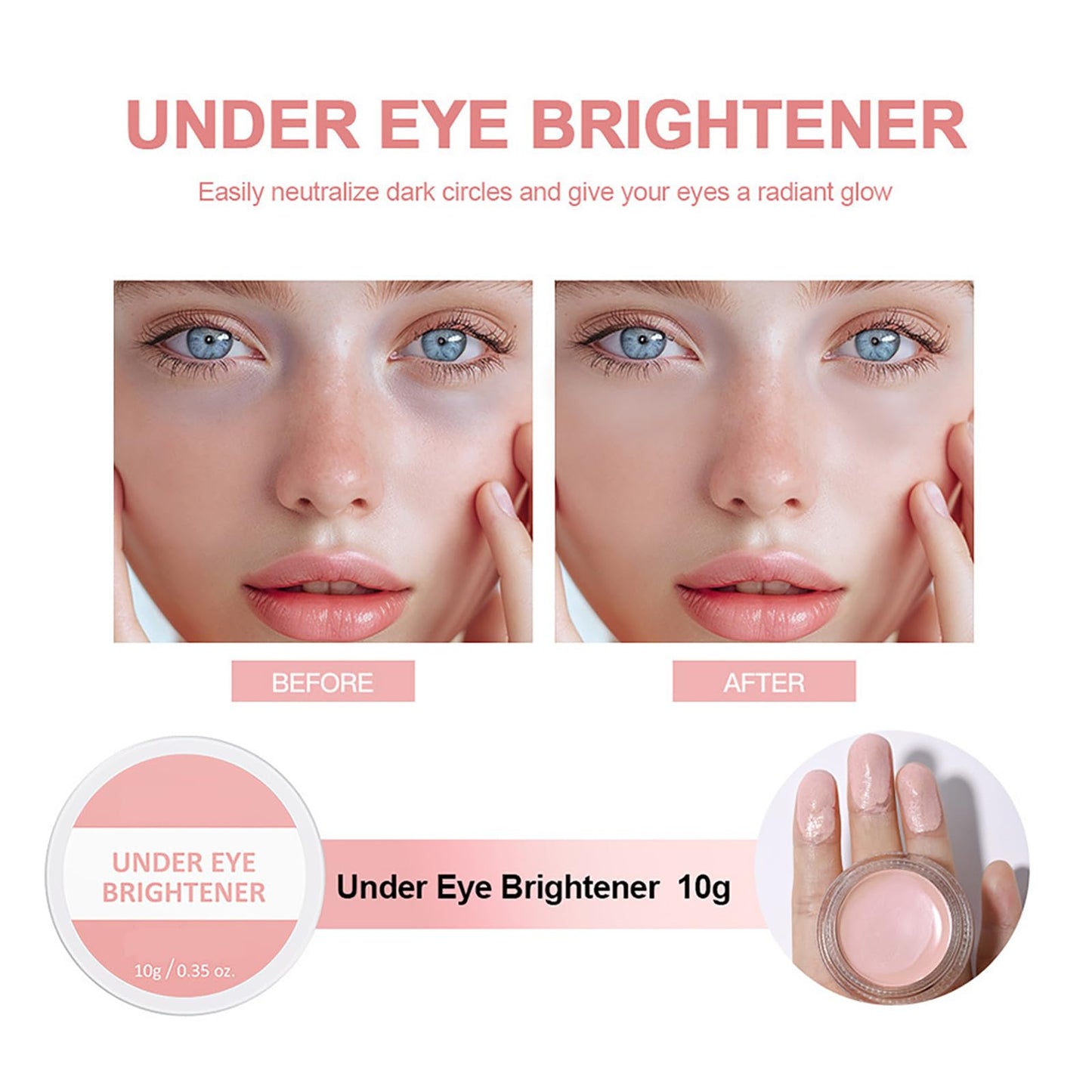 DRIPDRIP Under Eye Brightener | Luminous Under Eye Concealer | Apply To Dark Circles And Blemish Colour Corrector(Pink)