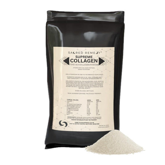 Supreme Collagen Type 1 & 3 Powder 250g Pouch | Premium HYDROLYSED Collagen PEPTIDES | Grass-FED Bovine