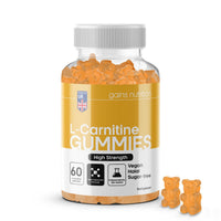 Gains Nutrition GN Acetyl L Carnitine Gummies | 60 L-Carnitine Gummies for Men & Women - High Strength Acetyl-L-Carnitine with Ashwagandha, Vitamins B6, B12 | Mango Flavour, Non-GMO & Suitable for Vegans