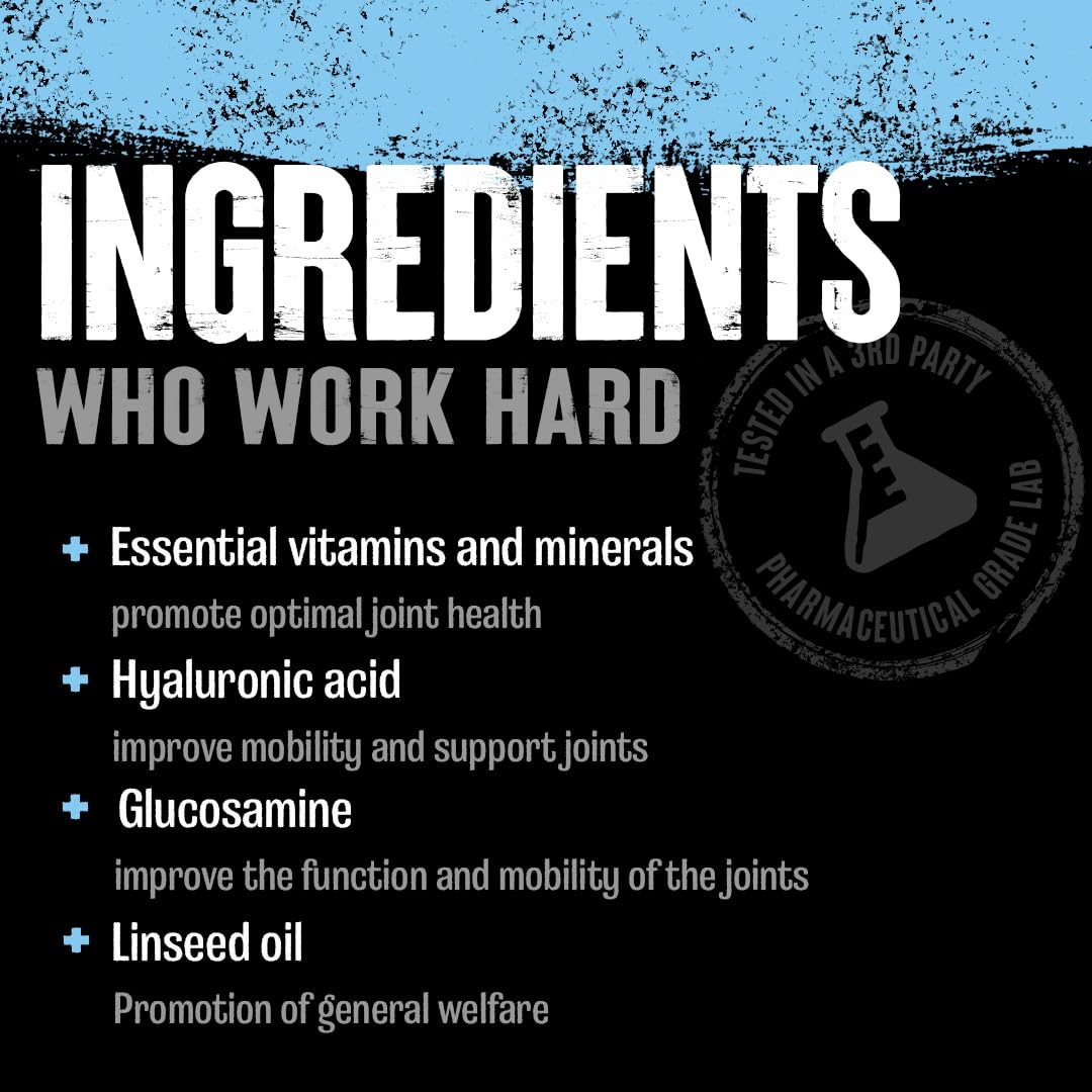 Animal ANIMAL Flex Comprehensive Joint Care - 4 Unique complexes for Joints, Bones & Cartilage - with Vitamins A & E, glucosamine, Flaxseed Oil & hyaluronic Acid - Blue Raspberry, 369g