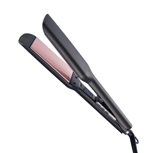 stylocks Ionic Hair Straighteners for Women,5.7cm Ceramic Wide Plate 120℃ to 220℃ LED Digital Display Side Temp Button Lock and Unlock Hair Straightener 2m 360 ° Swivel Cord for Short Medium Long Hair
