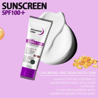 Spf 100 Sunscreen - Sun Cream Spf 100 - Uvb/Uva High Protection SPF 100+ Face Moisturiser - Factor 100+ Sun Screen Prevent Sunburn -Waterproof Moisturiser Soothing Skin 80g