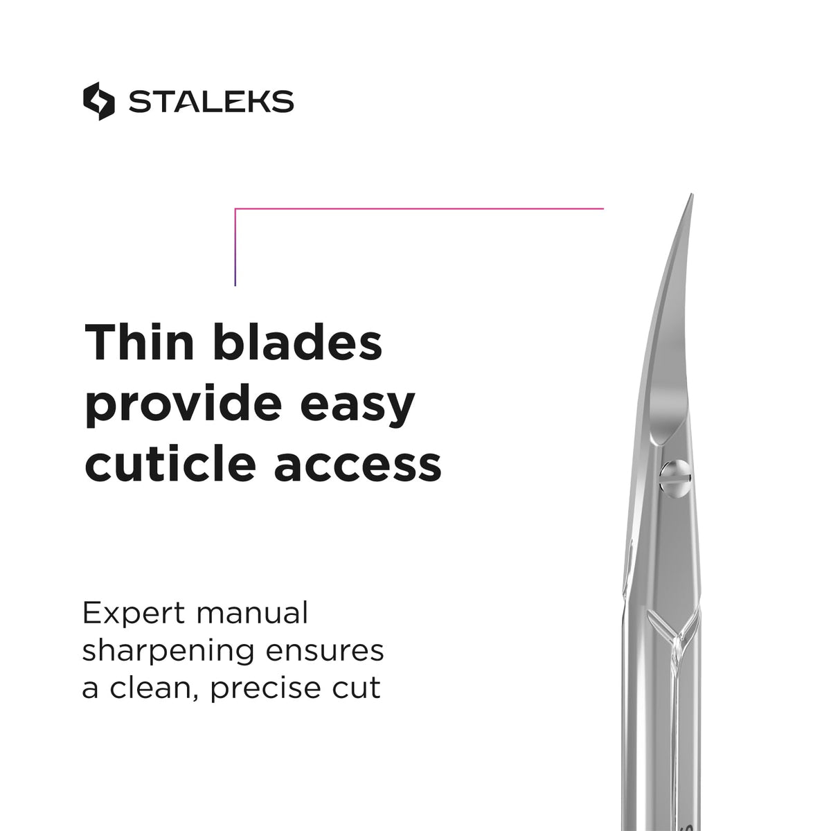 STALEKS PRO Expert 11 Professional Cuticle Scissors Left Hand (Blade Length - 18 mm) SE-11/1