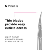STALEKS PRO Expert 11 Professional Cuticle Scissors Left Hand (Blade Length - 18 mm) SE-11/1