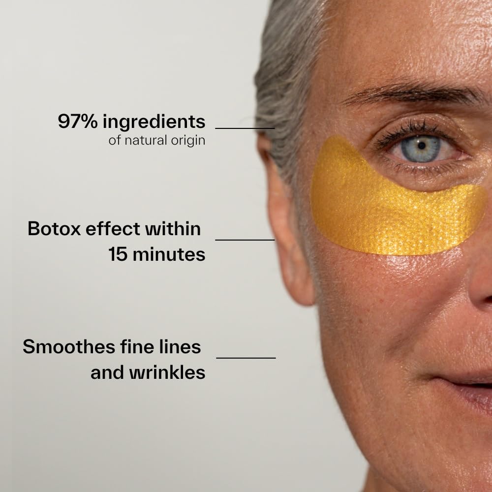 DAY+ | Anti-Aging Eye Patches | Fills Wrinkles & Fine Lines, Tones the Eye Contour | Rejuvenated Look | Hyaluronic Acid, Carambola, Provitamin B5 | 97% Natural Ingredients | Pack of 3 Pairs
