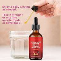 Verilune Cayenne Pepper-Liquid Cayenne Pepper Drops with Turmeric, Panax Ginseng, Beetroot Powder, Ceylon Cinnamon & Other Botanicals – 2 Fl Oz