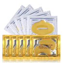 Tomsey 10 Pair Eye Masks & 10 Lip Masks Crystal Collagen 24k Gold Under Eye Gel Pad Face Mask Anti Aging Wrinkle Gel Lip Plumping Patches, Vegan Cruelty-Free Self Care Beauty