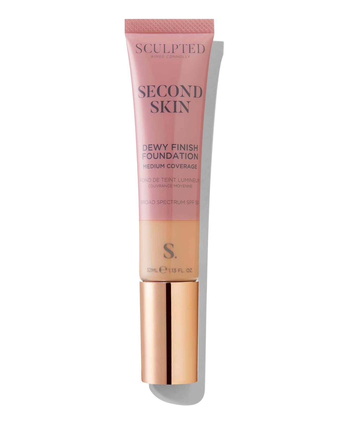 SCULPTED by Aimee Connolly Second Skin Dewy Liquid Face Foundation from Sculpted by Aimee - 32ml Buildable, Medium Coverage Foundation with Dewy Finish, Hyaluronic Acid, Collagen Boosting Formula, SPF 50, (Medium Plus 4.5)