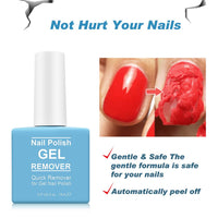 IFUDOIT Gel Nail Polish Remover 2 pack, Professional Nail Varnish Remover, Easily & Quickly Remove Soak Off Gel Polish, Doesn't Hurt Nails, for UV Plastic Nails, Acrylic Nails, Natural Nails Blue