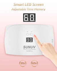 UV LED Gel Nail Lamp, SUNUV 36W UV lamps for Gel Nails Manicure Pedicure Sensor 30s/60s Timer LCD Screen