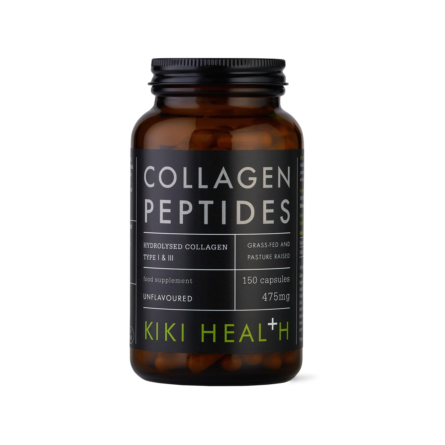 KIKI HEALTH KIKI Health Bovine Collagen Peptides Capsules | 100% Hydrolyzed Supplement for Healthy Skin, Nails, Hair, Bones & Joints | Pure Unflavored Paleo & Keto-Friendly Supplements – 150 Vegicaps
