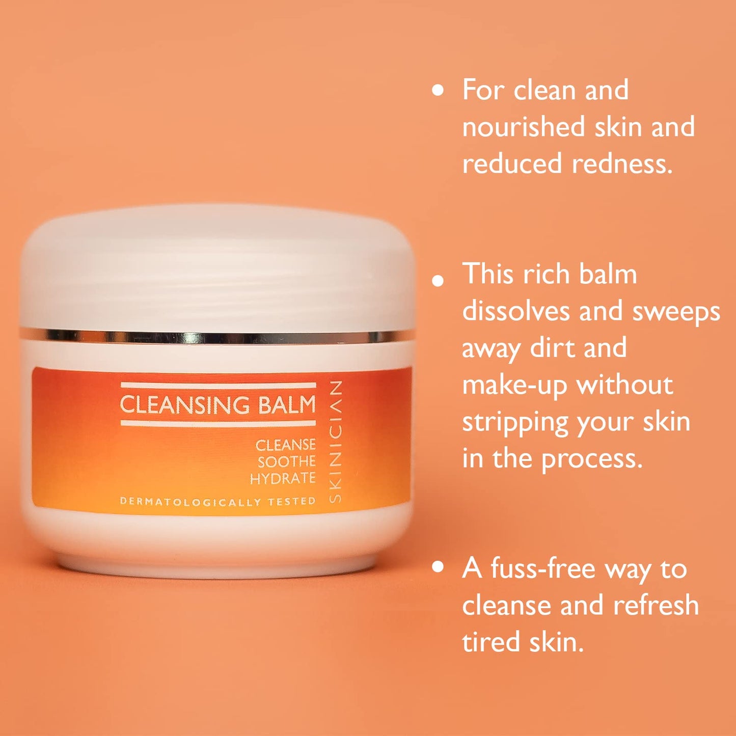 SKINICIAN Cleansing Balm - Soothing Cleansing Balm Enriched with Avocado Oil, Jojoba Oil, Almond Oil - Makeup Remover Cleansing Balm - Dermalogically Tested - Vegan & Cruelty Free (100ml) with Spatula