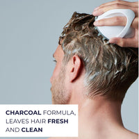 GRAHAM HILL Stowe Wax Out Charcoal Shampoo for Men - Detoxifying Mens Shampoo (250ml), Ideal for Oily Hair Shampoo with Natural Ingredients, Reduces Dandruff and Promotes Healthy Hair Growth