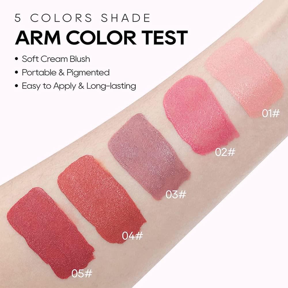 ZDHSOY Liquid Blush - Soft Cream Blush Makeup for Cheeks, Lips and Skin Tint, Dewy Face Blush (#04), 2 g
