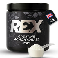 TREX FITNESS Creatine Monohydrate Powder 250G - 100% Clean and Unflavoured Creatine | Micronized Gym Supplements | Pure Vegan Creatine for Men & Women | ISO Certified Performance & Muscle Recovery Supplement
